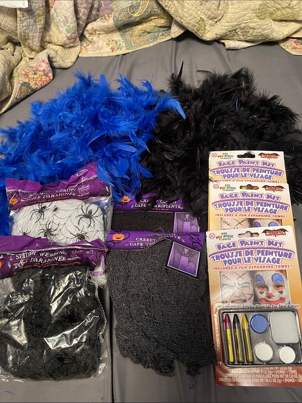 Halloween lot- decorations and costume items